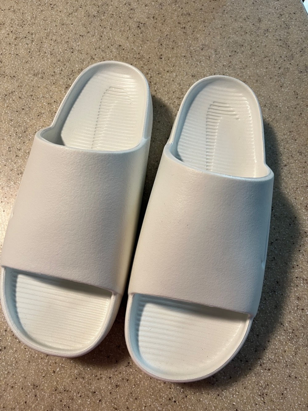 Nike White Slide Sandals